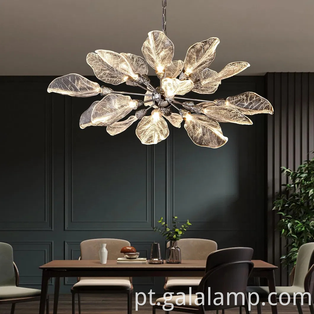 Luminária elegante de luminária pendurada no estilo ramo para mesa de jantar